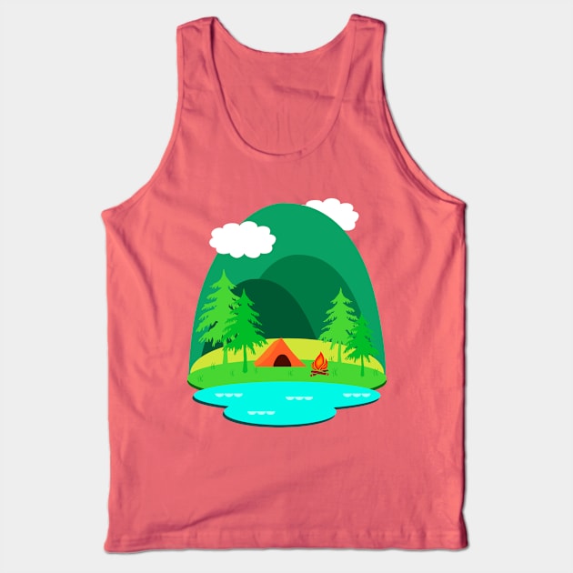 Camping Adventure Tank Top by julieerindesigns